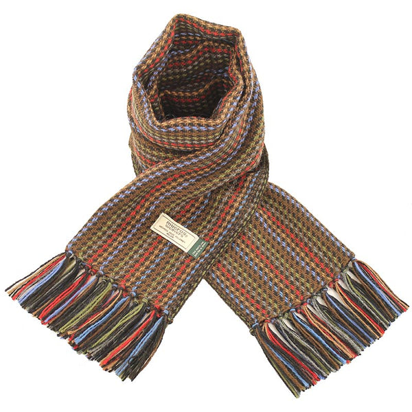 Mucros Alpaca Scarf | Made in Ireland | 100% Alpaca Wool | Red Brown Mix