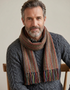Mucros Alpaca Scarf | Made in Ireland | 100% Alpaca Wool | Red Brown Mix