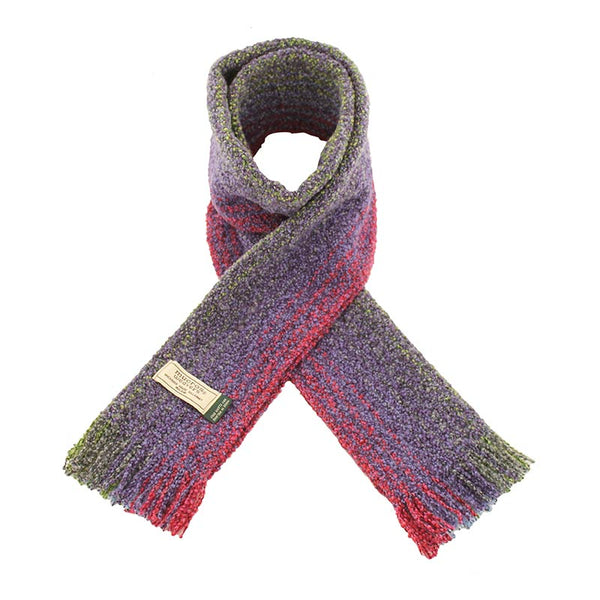 Mucros Skellig Blue Scarf - Irish Made Merino Wool & Cashmere
