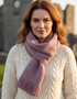 Mucros Skellig Scarf Lilac | Irish Merino Wool & Cashmere Blend