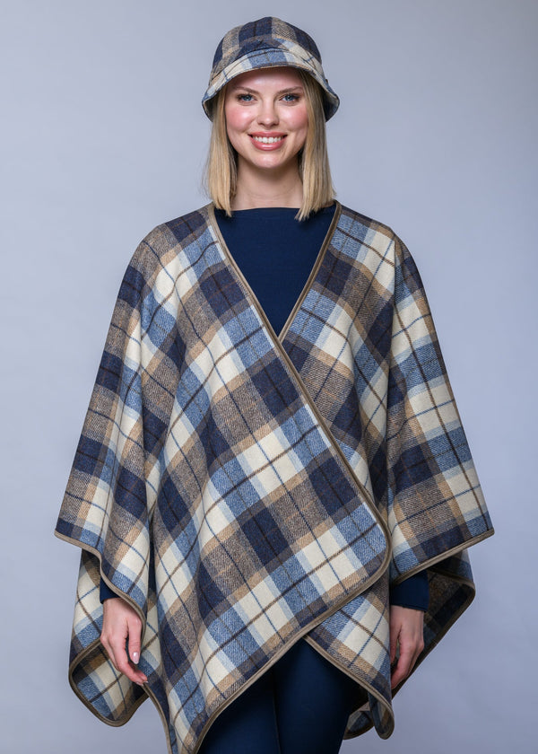 Mucros Wrap | Blue Beige Check