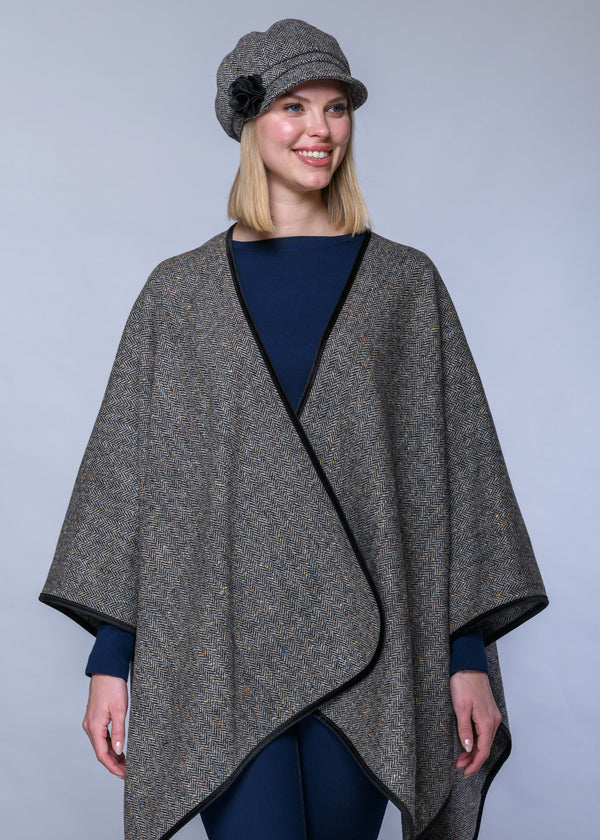 Mucros Wrap | Grey Herringbone