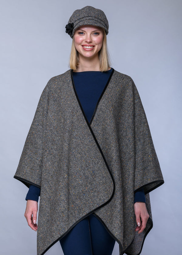 Mucros Wrap | Grey Herringbone