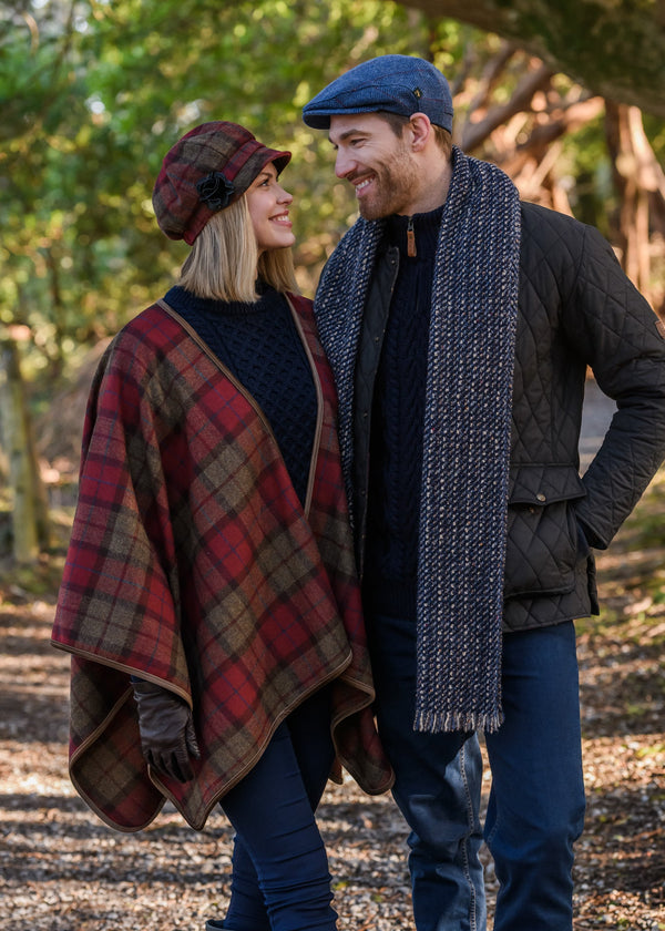 Mucros Atlantic Wool Scarf | Denim Mix | Irish Donegal Wool