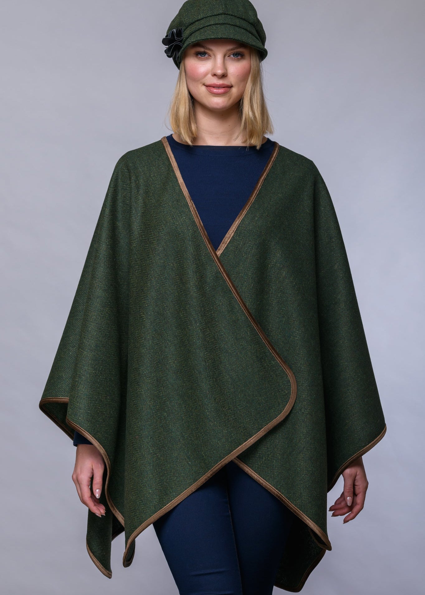 Mucros Tweed Poncho Wrap | Premium Wool Cape