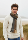 Mucros Alpaca Scarf | Brown Beige Charcoal
