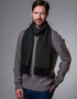 Mucros Alpaca Scarf | Green Herringbone
