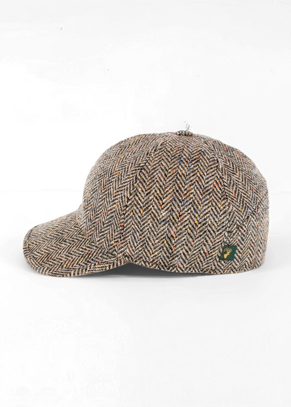 Mucros Baseball Cap | Grey Herringbone