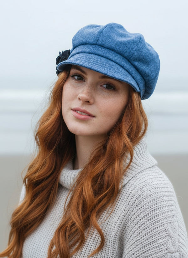 Mucros Blue Newsboy Cap