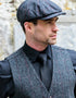 Mucros Charcoal Driving Cap | Premium Wool Peaky Blinders Style