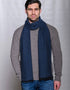 Mucros Donegal Wool Scarf | Blue Herringbone | Made in Ireland