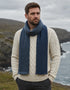 Mucros Donegal Wool Scarf Denim | Made in Ireland
