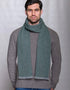 Mucros Donegal Wool Scarf | Green Herringbone | Made in Ireland