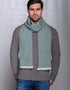 Mucros Donegal Wool Scarf Green | Made in Ireland | Traditional Irish Knitwear