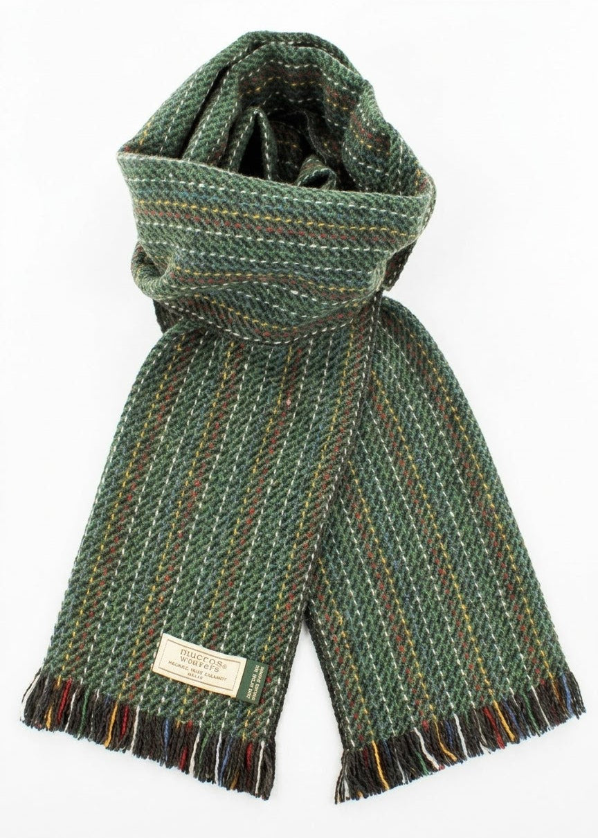 Mucros Donegal Wool Scarf | Green