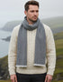 Mucros Donegal Wool Scarf | Grey Herringbone | Made in Ireland