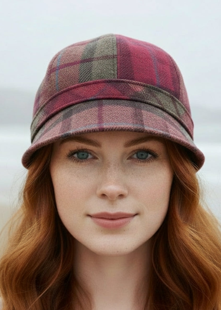 Mucros Flapper Hat | Red Check