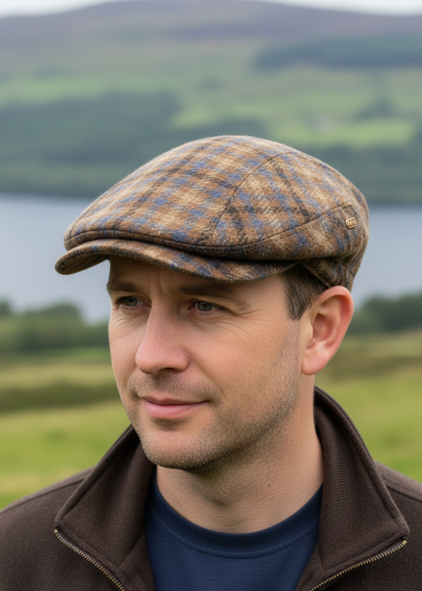 Mucros Kerry Cap | Brown Check
