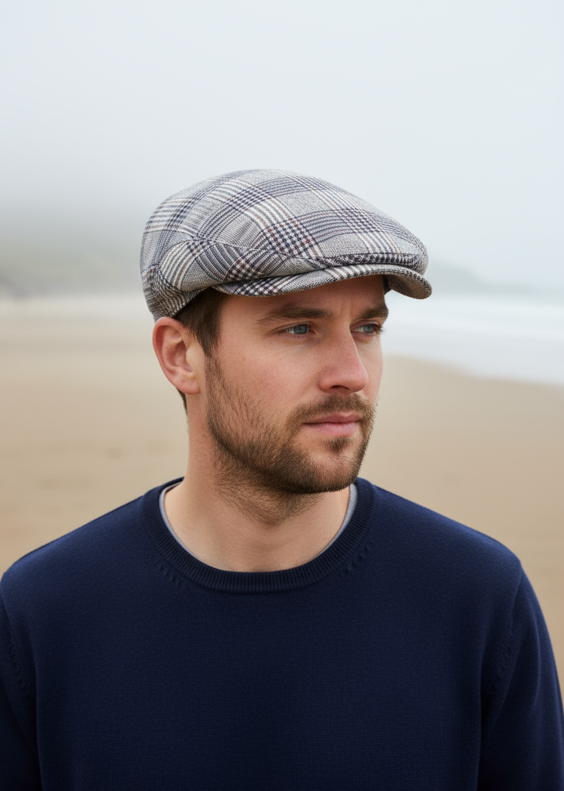 Mucros Linen Cap | Check