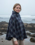 Mucros Poncho | Charcoal Check