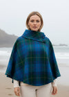 Mucros Poncho | Green Blue Check