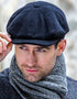 Mucros Premium Wool Driving Cap | Classic 8-Piece Black Flat Cap