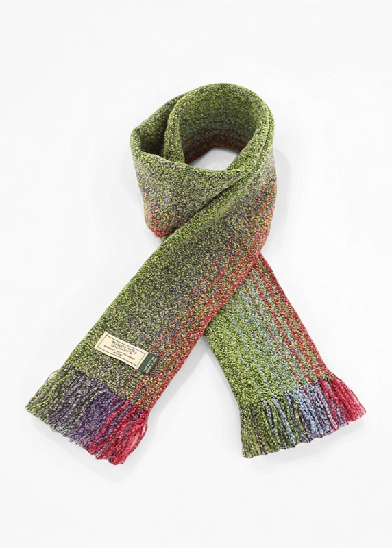 Mucros Skellig Scarf | Green Pink Mix
