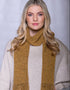 Mucros Skellig Scarf | Mustard Yellow Merino Wool & Cashmere Blend