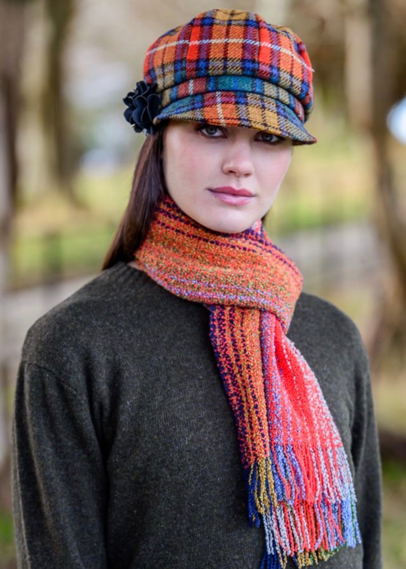 Mucros Skellig Scarf | Orange Mix