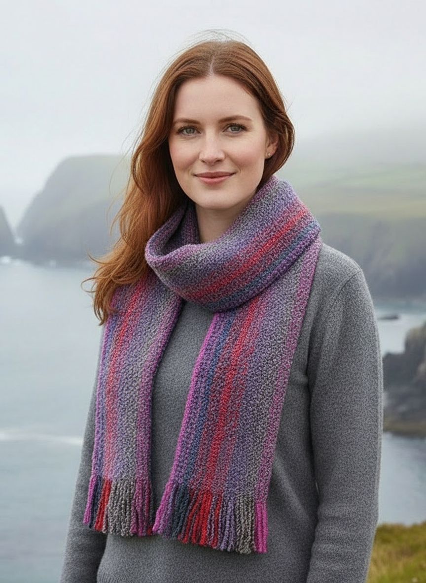 Mucros Skellig Scarf V97 | Irish Merino Wool & Cashmere Scarf