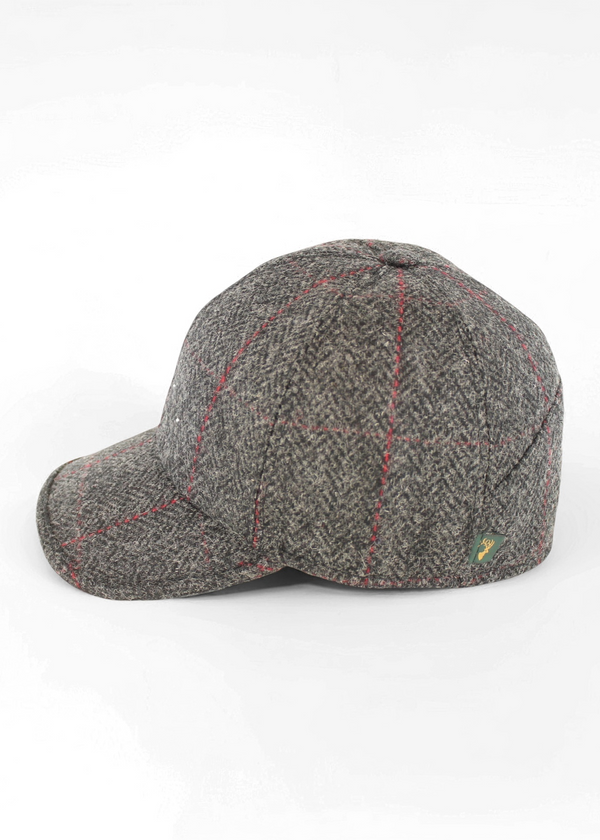 Mucros Tweed Baseball Cap | Charcoal