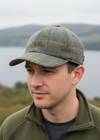 Mucros Tweed Baseball Cap | Green Plaid
