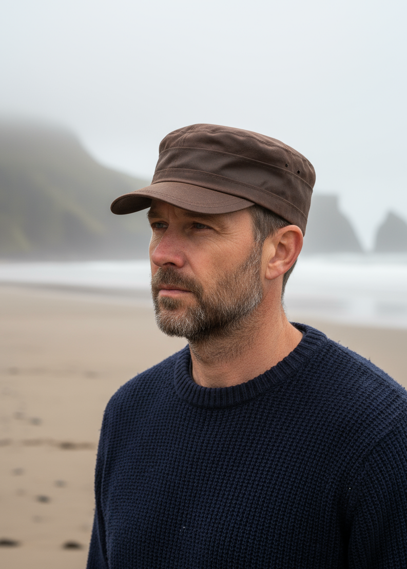 Mucros Wax Fishermans Cap | Brown