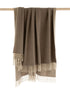 John Hanly Wool Angora Throw | Brown Beige