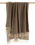 John Hanly Wool Angora Throw | Brown Beige