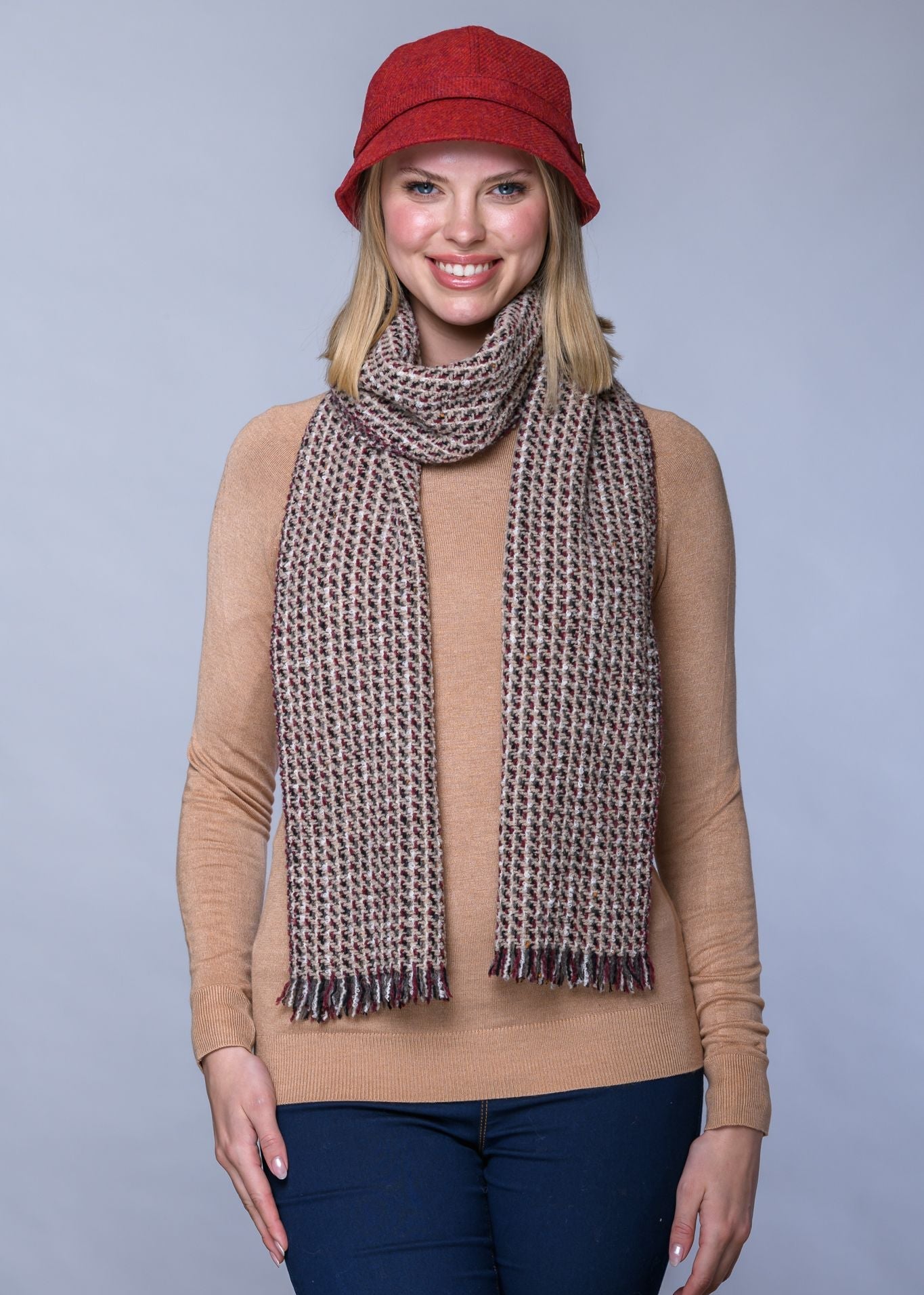 Mucros Atlantic Scarf | Beige Brown