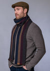 Mucros Donegal Scarf | Mustard Navy