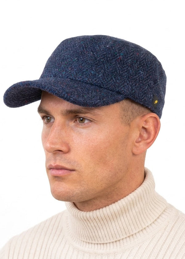 Navy Cadet Cap | Donegal Tweed Military Style Cap