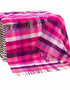 Merino Wool Cashmere Throw Pink Mauve Purple Diamond Weave