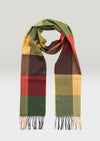 John Hanly Merino Scarf Yellow Green Brown