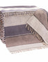 John Hanly Cashmere Merino Throw | Grey Stone Beige Stripe