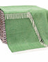 John Hanly Cashmere Merino Throw | Green Herringbone