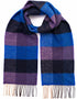 Cashmere Merino Scarf | Purple Blue Block