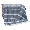 Merino Lambswool Blanket Grey & Duck Egg Check
