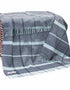 Merino Lambswool Blanket Grey & Duck Egg Check