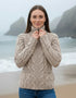 Aran Full Zip Cardigan | Oatmeal