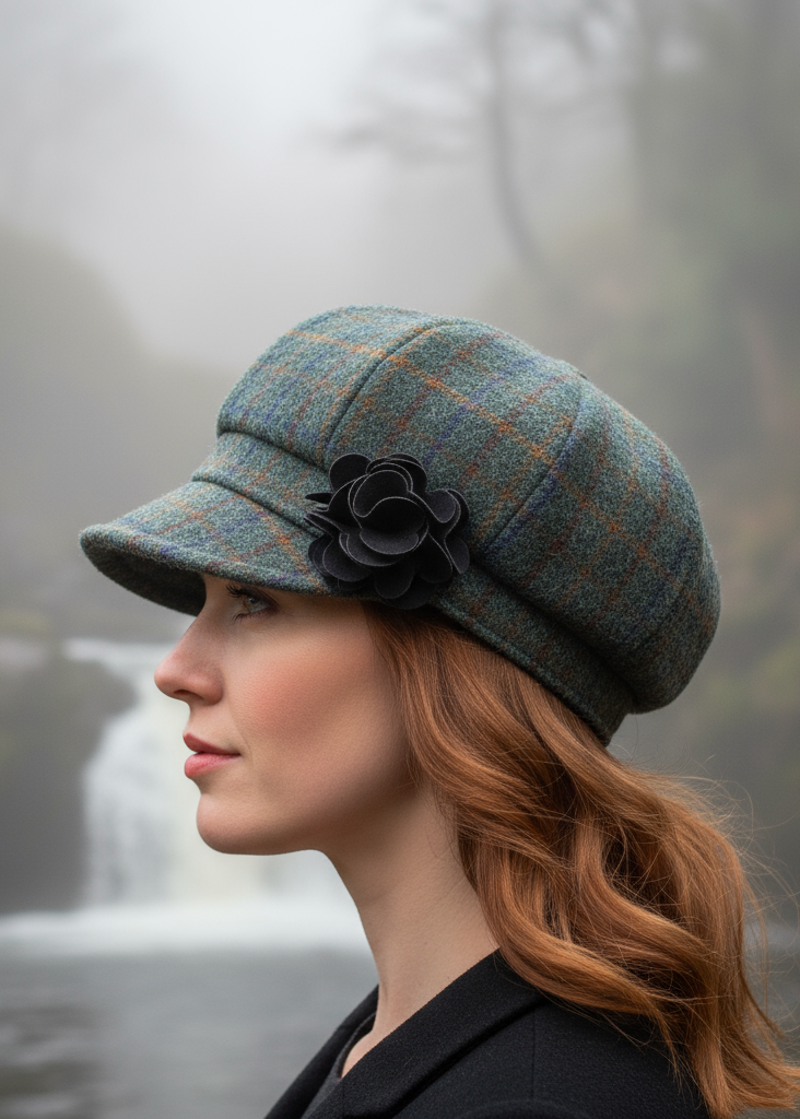 Mucros Newsboy Cap | Green Plaid