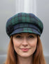 Mucros Newsboy Cap | Navy Green Mix