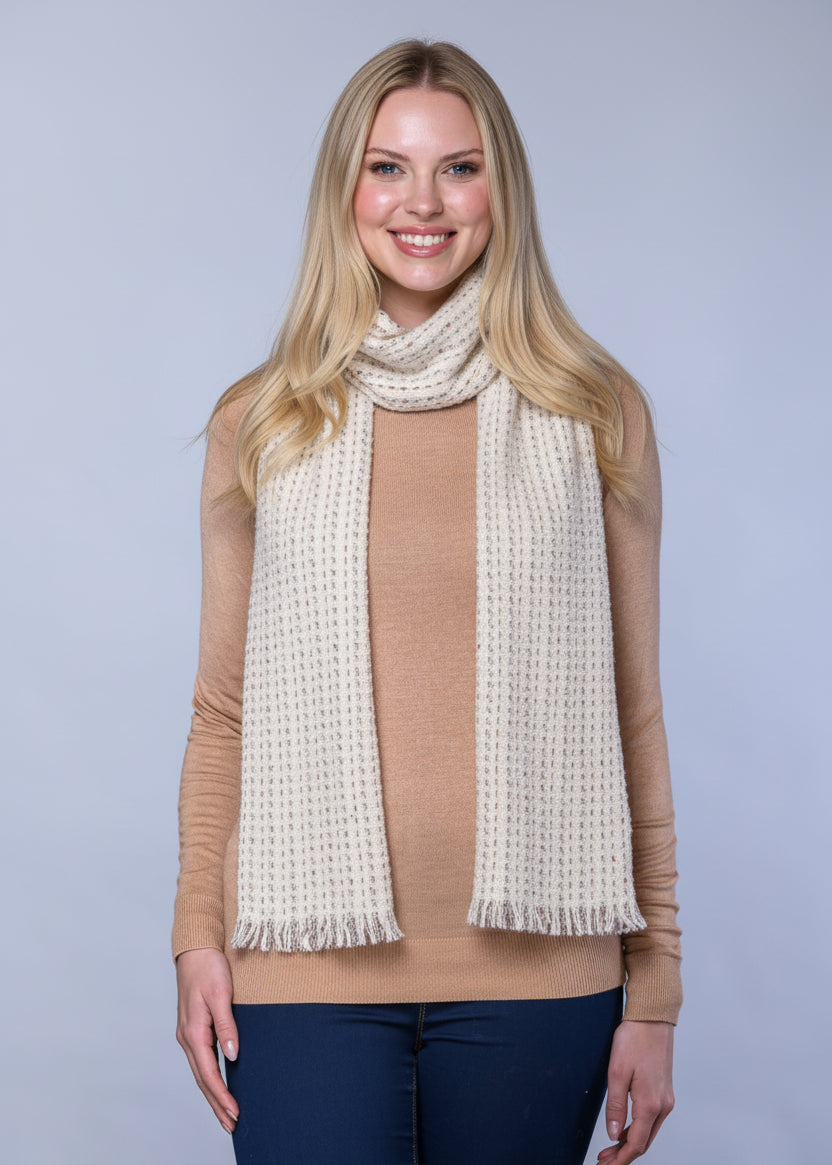 Mucros Atlantic Wool Scarf | Natural Donegal Wool | Made in Ireland