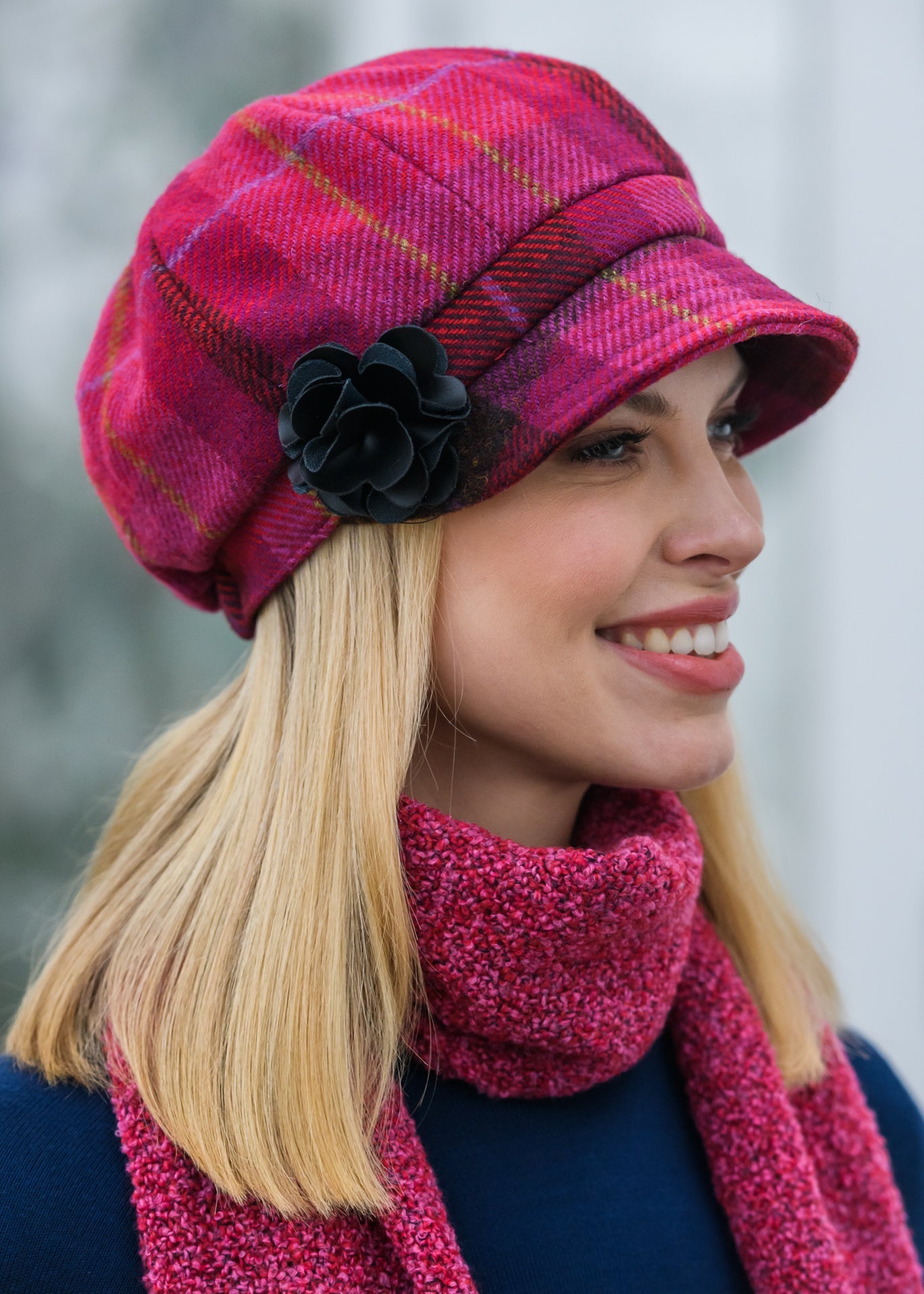 Mucros Newsboy | Pink Check